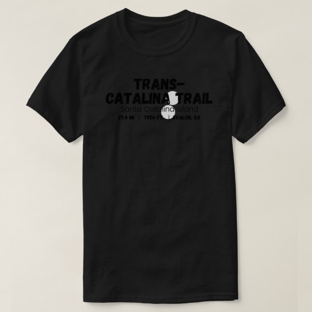 T-shirt Trail Trans-Catalina - Avalon, Californie Randonné (Design devant)