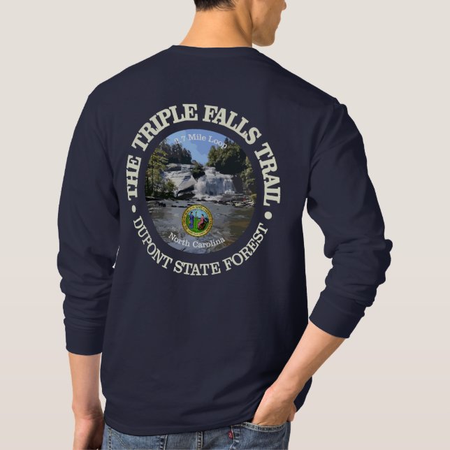 T-shirt Trail Triple Falls (rd) (Dos)