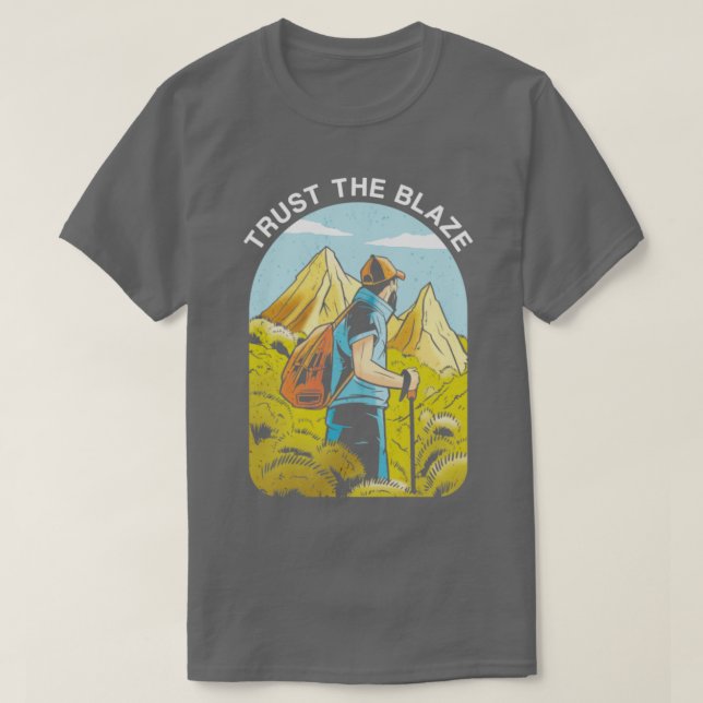 T-shirt Trailblazer Thru Hiker Randonnée Mountain Escalade (Design devant)