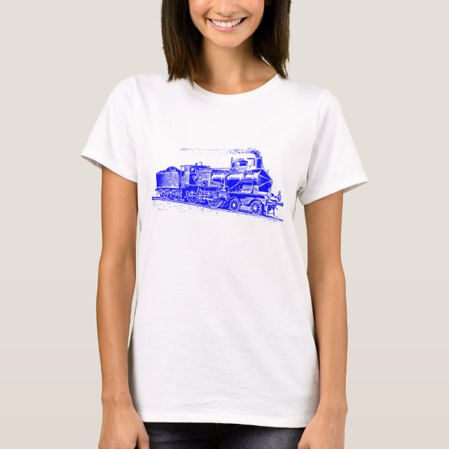 T-shirt Train 03 - Bleu (Devant)