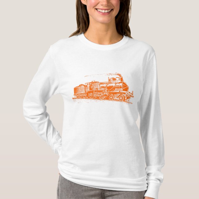 T-shirt Train 03 - Orange (Devant)