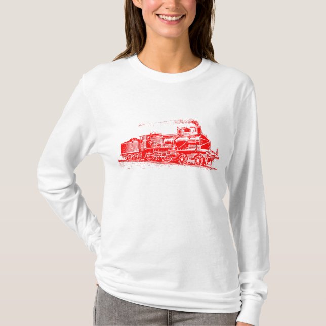 T-shirt Train 03 - Rouge (Devant)