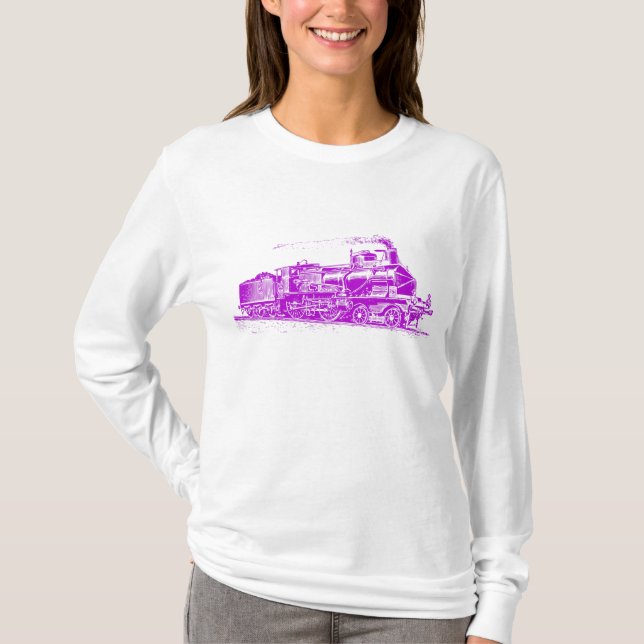 T-shirt Train 03 - Violet (Devant)