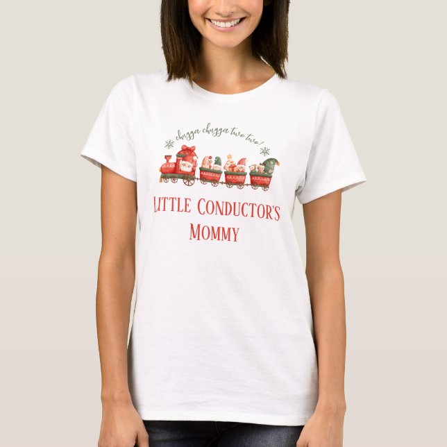 T-shirt Train 2ème Anniversaire Petits Chefs de Train Mama (Devant)