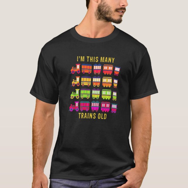 T-shirt Train 4 Ans 4e Anniversaire Je suis cette multitud (Devant)