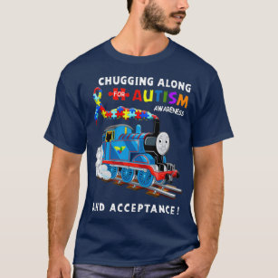 T-shirt Train À Chugging Le Long Pour La Sensibilisation s