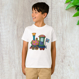 T-shirt Train à fleurs de jouets