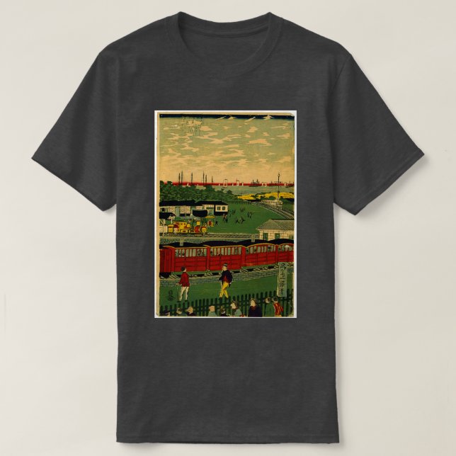 T-shirt Train à vapeur Ikkei de Shiodama 3 1872 (Design devant)