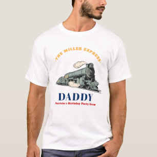T-shirt Train Ancien Papa Anniversaire