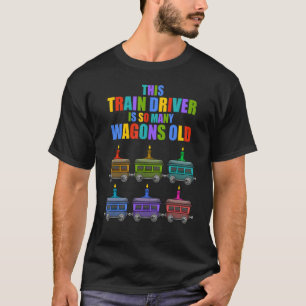 T-shirt Train Anniversaire 6 Enfants Train Steam Locomotiv