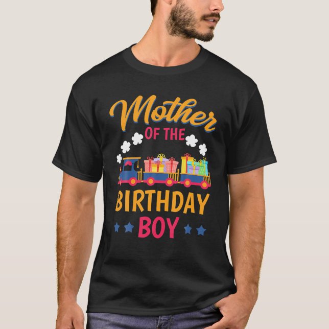 T-shirt Train Anniversaire Party Chemin de fer Mère de l'a (Devant)