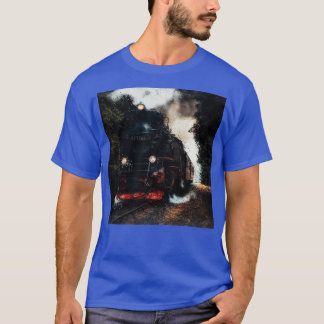 T-shirt Train au fond des arbres Moteur ferroviaire 1
