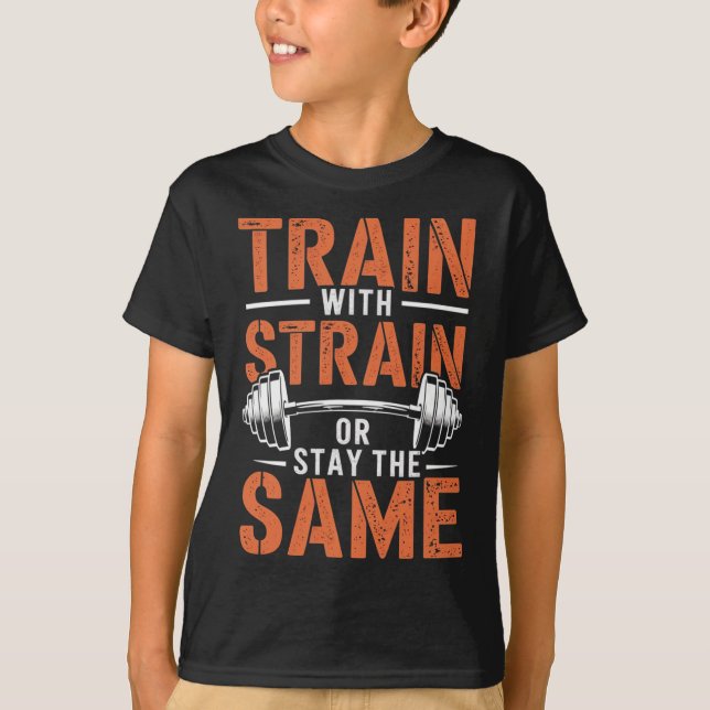 T-shirt Train Avec Soudure - Motivation Fitness Muscle (Devant)