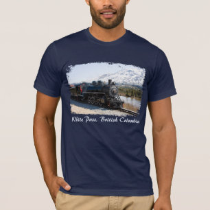 T-shirt Train blanc de passage dans la chemise des hommes