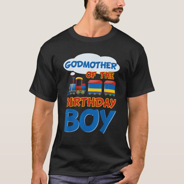 T-shirt Train Chemin De Fer Godmère De L'Anniversaire Thèm (Devant)