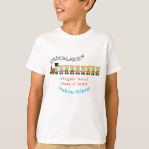 T-shirt Train coloré du jardin d'enfants