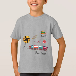T-shirt Train coloré Petit Garçon Prénom Choo Choo Kid