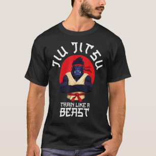 T-shirt Train Comme Une Bête Jiu Jitsu Bjj Grappling Mixed