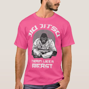 T-shirt Train Comme Une Bête Jiu Jitsu Bjj Grappling Mixed