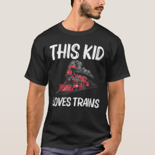 T-shirt Train cool Pour Enfants Garçons Chemin De Fer Tran