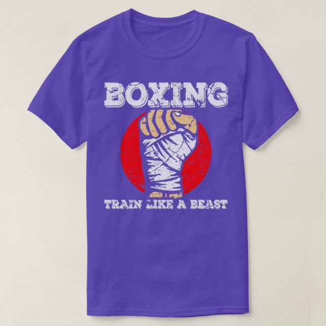 T-shirt Train De Boxe Comme Une Bête (Design devant)