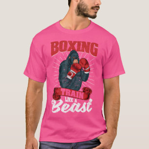 T-shirt Train De Boxe Comme Une Bête Kickboxer Gym Kickbox