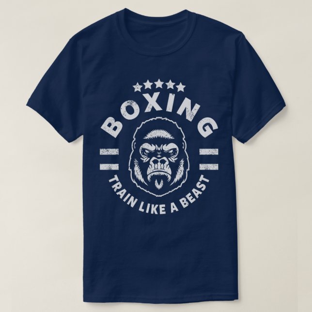 T-SHIRT TRAIN DE BOXING COMME UNE BÊTE (Design devant)
