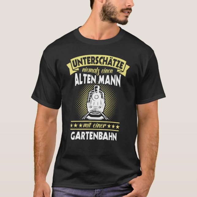 T-shirt Train de jardin  Train à vapeur Modèle de chemin d (Devant)