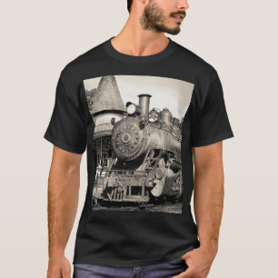 T-shirt Train de locomotive vintage anniversaire noir voya
