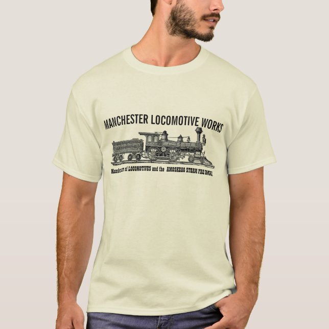T-shirt Train de locomotives à vapeur vintage (Devant)