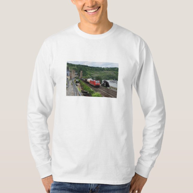 T-shirt Train de marchandises à Oberwesel (Devant)