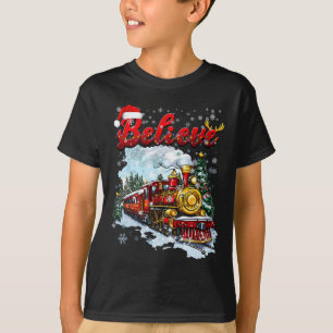 T-shirt Train de Noël Christmas Believe Polar Express Xm
