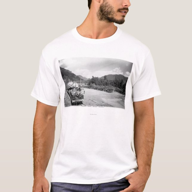 T-shirt Train de touristes du projet de Skagit (Devant)