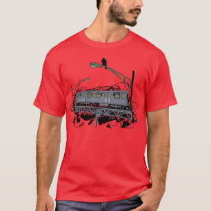 T-shirt Train d'EL et illustration artistiques urbains de