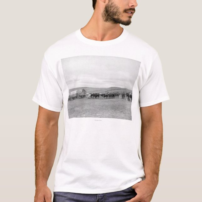 T-shirt Train des boeufs et des chariots dirigés pour (Devant)