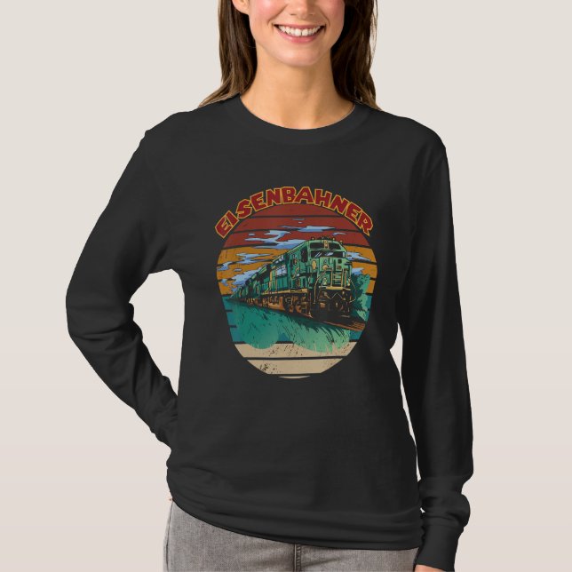 T-shirt Train Driver Locomotive I Love Trains Railroad Con (Devant)