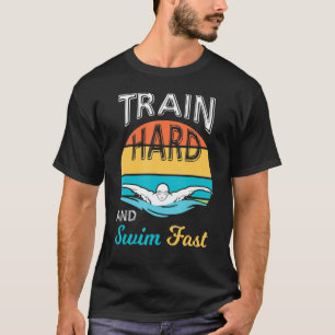 T-shirt Train Dur Et Baignade Fas Amusants Baignade