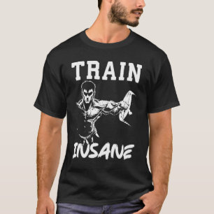 T-shirt Train fou - Anime Bodybuilding Gym entraînement