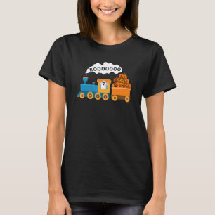 T-shirt Train Halloween Boo Ghost Citrouille Toddler Kids 