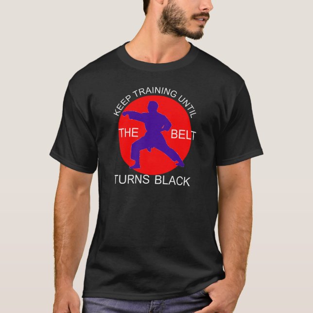 T-shirt Train jusqu'à ce que la ceinture devienne porte -  (Devant)