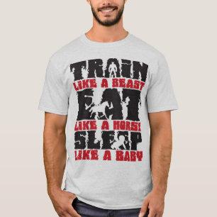 T-shirt Train Like A Beast - Gymnase et remise en forme Mo