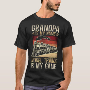 T-shirt Train Locomotive Grand-père Est Mon Nom Modèle Tra