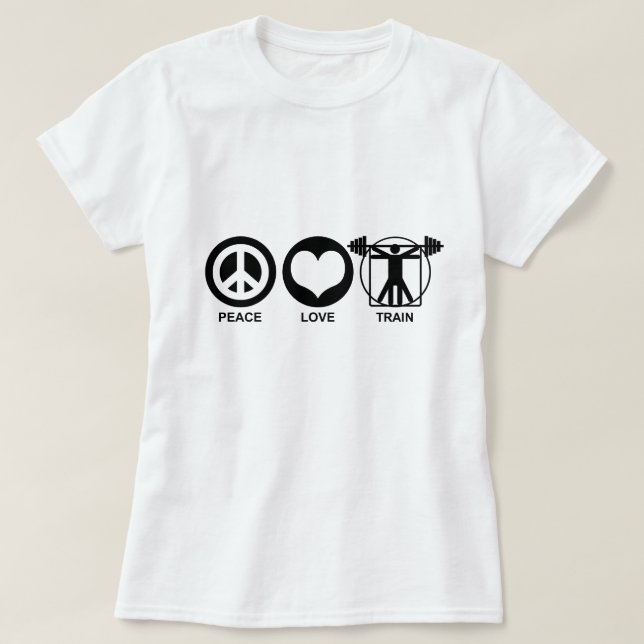 T-shirt Train Peace Love (Design devant)