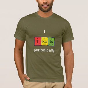 T-shirt Train périodique de table mot chemise 3