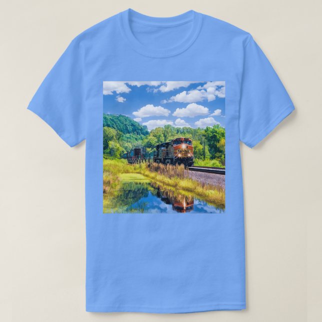 T-shirt Train pittoresque de fret (Design devant)
