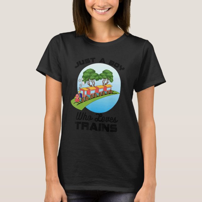T-shirt Train Pour Les Garçons Et Les Petits Enfants Juste (Devant)