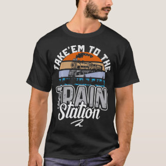 T-shirt Train Railroad Retro Vintage Takeem Au Train S