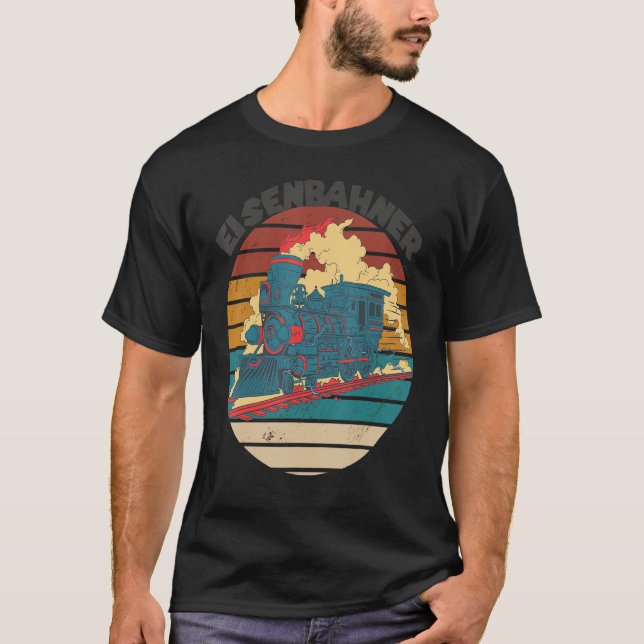 T-shirt Train Railroad Steam Locomotive Railway Conductor (Devant)