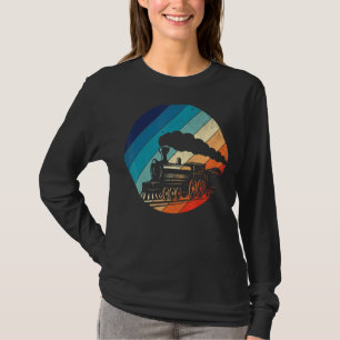 T-shirt Train Railroad Vintage Rétro Locomotive vieux modè