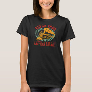 T-shirt Train rétro locomotive ferroviaire américaine h